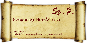 Szepessy Horácia névjegykártya